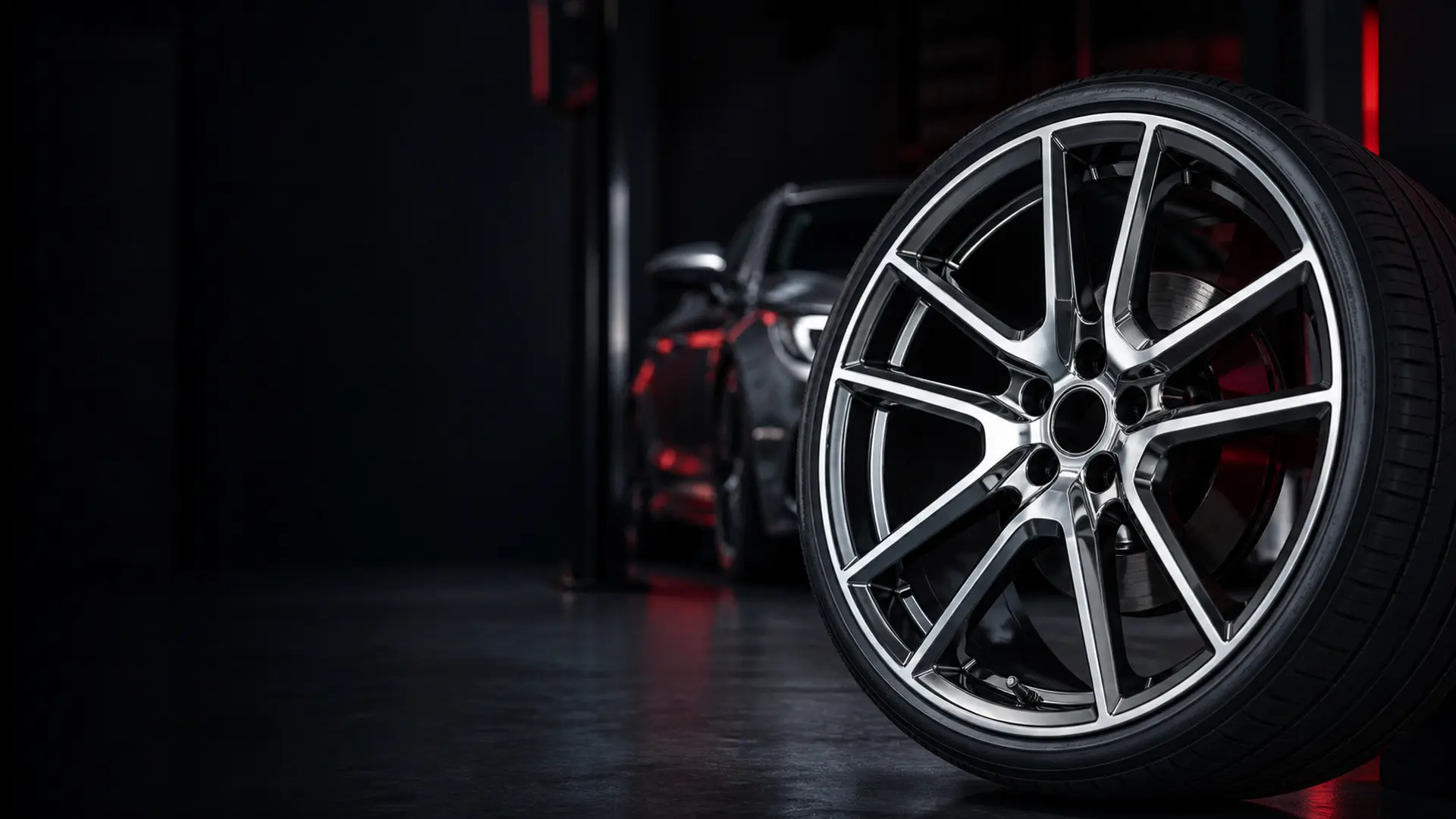 Roda automotiva com acabamento premium